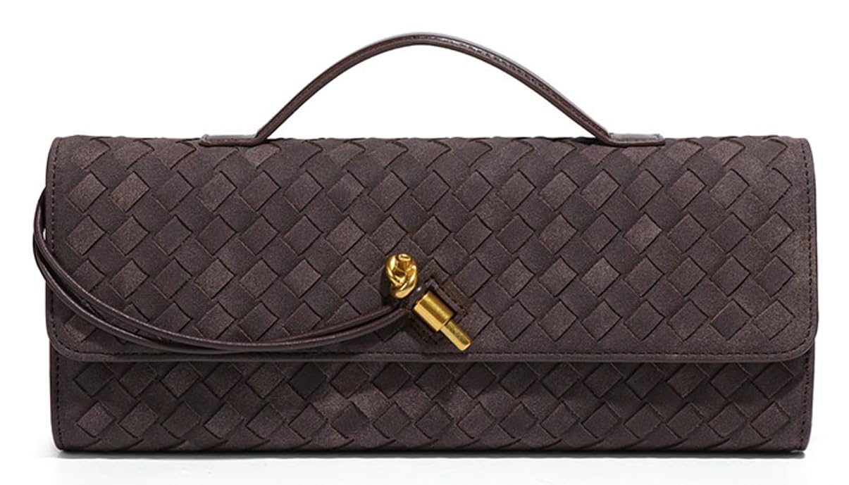 Upbull Trendy Woven Evening Clutch Purses Women Underarm Shoulder Handbag Cute Satchels Crossbody Purse PU Leather Wallet