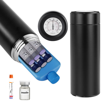 60H Insulin Pens Cooler Hold 6-8 Pens Travel Case Medication Cooler for Travel TSA Approved Medicine Cooler Medical Diabetic Travel Cooler Bag Epipen Carry Case Blue