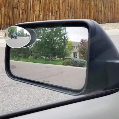 Ampper Blind Spot Mirror, 2" Round HD Glass Frameless Convex Rear View Mirror, Pack of 2
