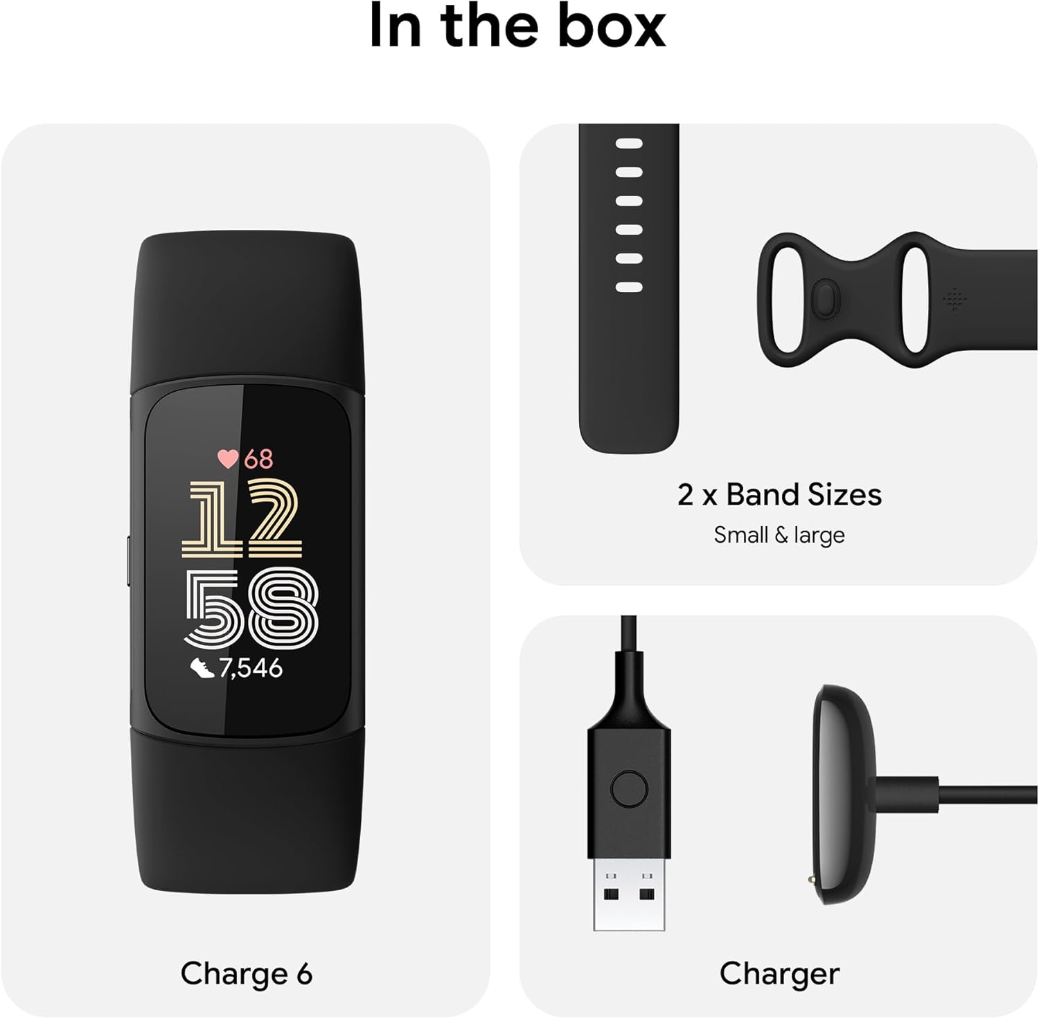 Google Fitbit Charge 6 Advanced Health and Fitness Tracker with Built-in GPS, Stress Management Tools, Sleep Tracking, 24/7 Heart Rate and more -- Black/Blac