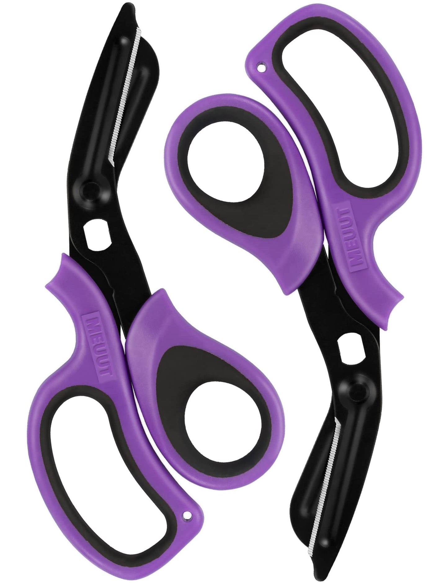 MEUUT 2 Pack Medical Scissors Trauma Shears for Left and Right Hand -Patented Bandage Scissors All Purpose with Non-Stick Blades, Surgical Grade Shears Stainless Steel EMT Scissors for Nurses EMT