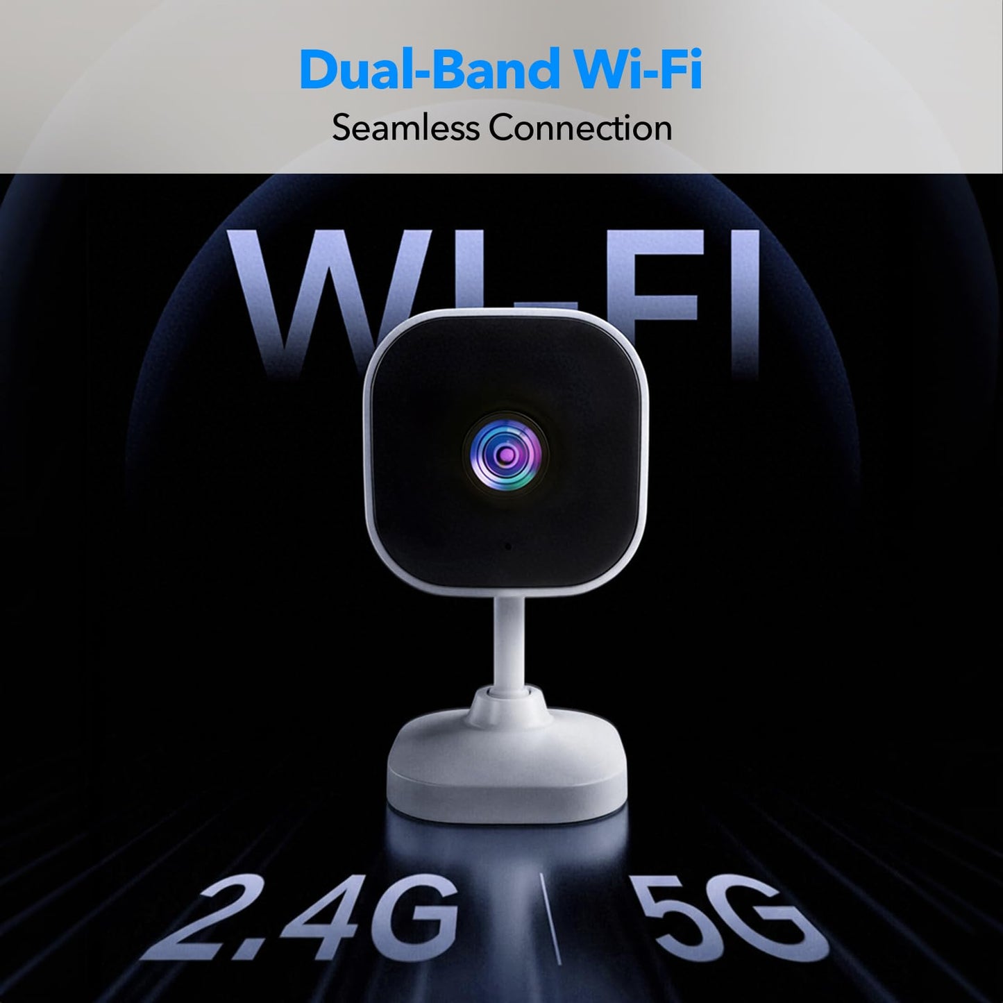 2K Cameras for Home Security Dual-Band 5G/2.4GHz WiFi Indoor Camera Baby Monitor & Pet Camera for Dog Cat Elder AI Motion Detect 2-Way Audio Night Vision 24/7 Local Recording SD Cloud Storage 2 Pack