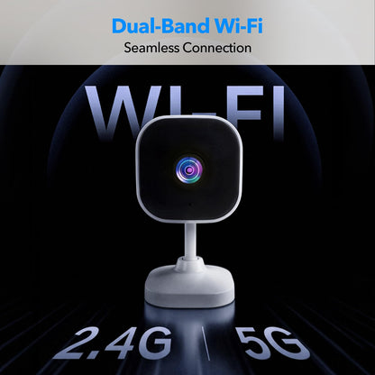 2K Cameras for Home Security Dual-Band 5G/2.4GHz WiFi Indoor Camera Baby Monitor & Pet Camera for Dog Cat Elder AI Motion Detect 2-Way Audio Night Vision 24/7 Local Recording SD Cloud Storage 2 Pack