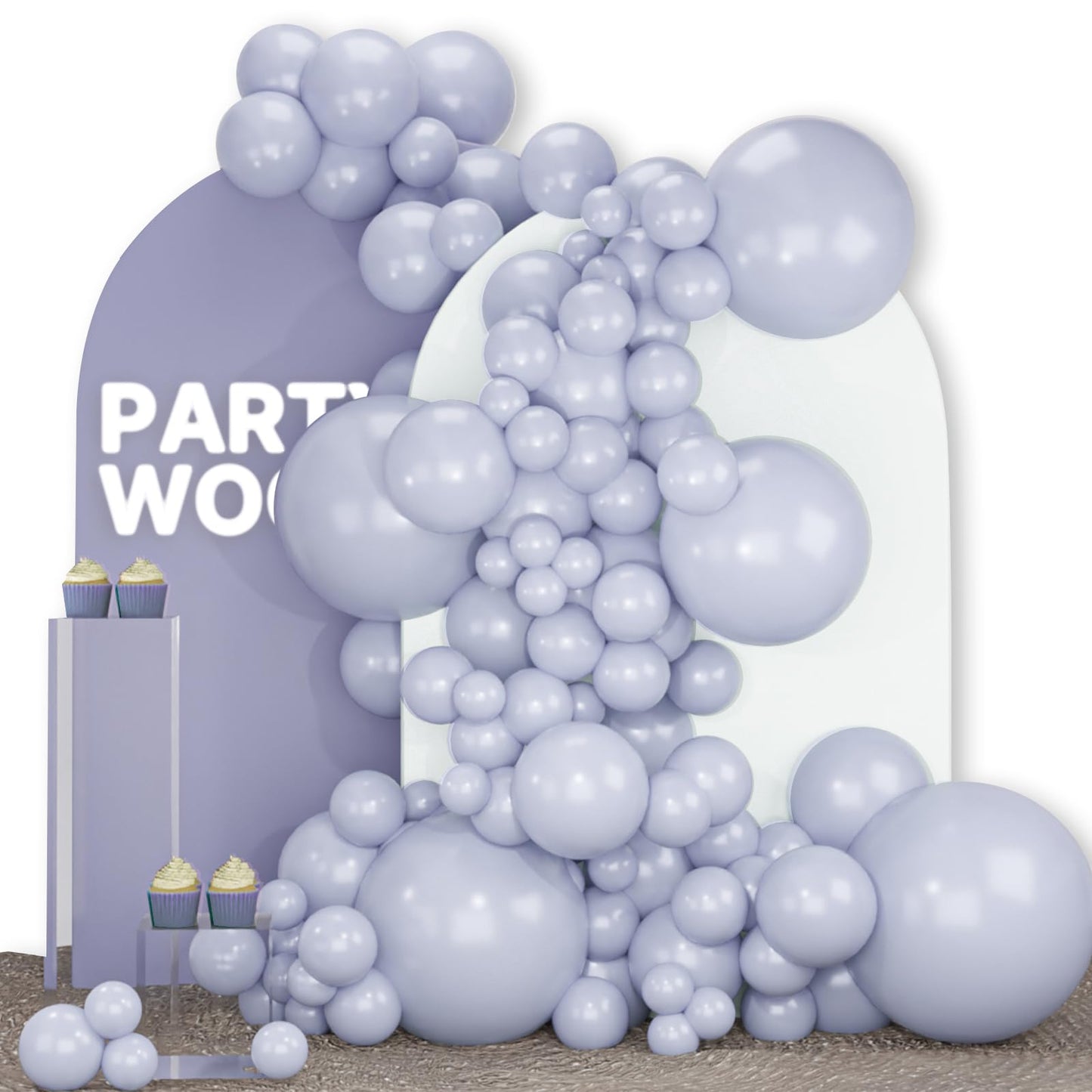 PartyWoo White Balloons 140 pcs Different Sizes of 18 12 10 5 Inch White Balloons Arch Kit Garland for Wedding Baby Shower Birthday Bridal Shower Graduation Engagement Party Decorations White-Y13