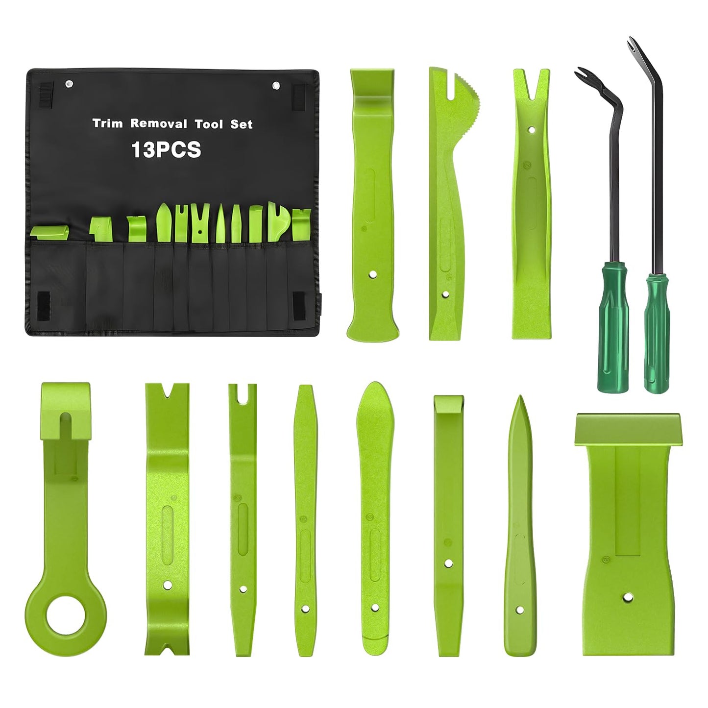 GOOACC 5PCS Auto Trim Removal Tool Kit No-Scratch Pry Tool Kit for Car Door Clip Panel & Audio Dashboard Dismantle -5PCS