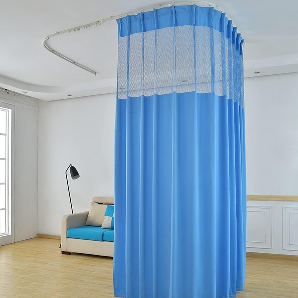 TTZ Hospital Curtain with Flat Hooks for Hospital Medical Clinic SPA Lab Cubicle Curtain Divider Privacy Screen (Color : Grey, Size : 1(5f Widet x8ft Tall))