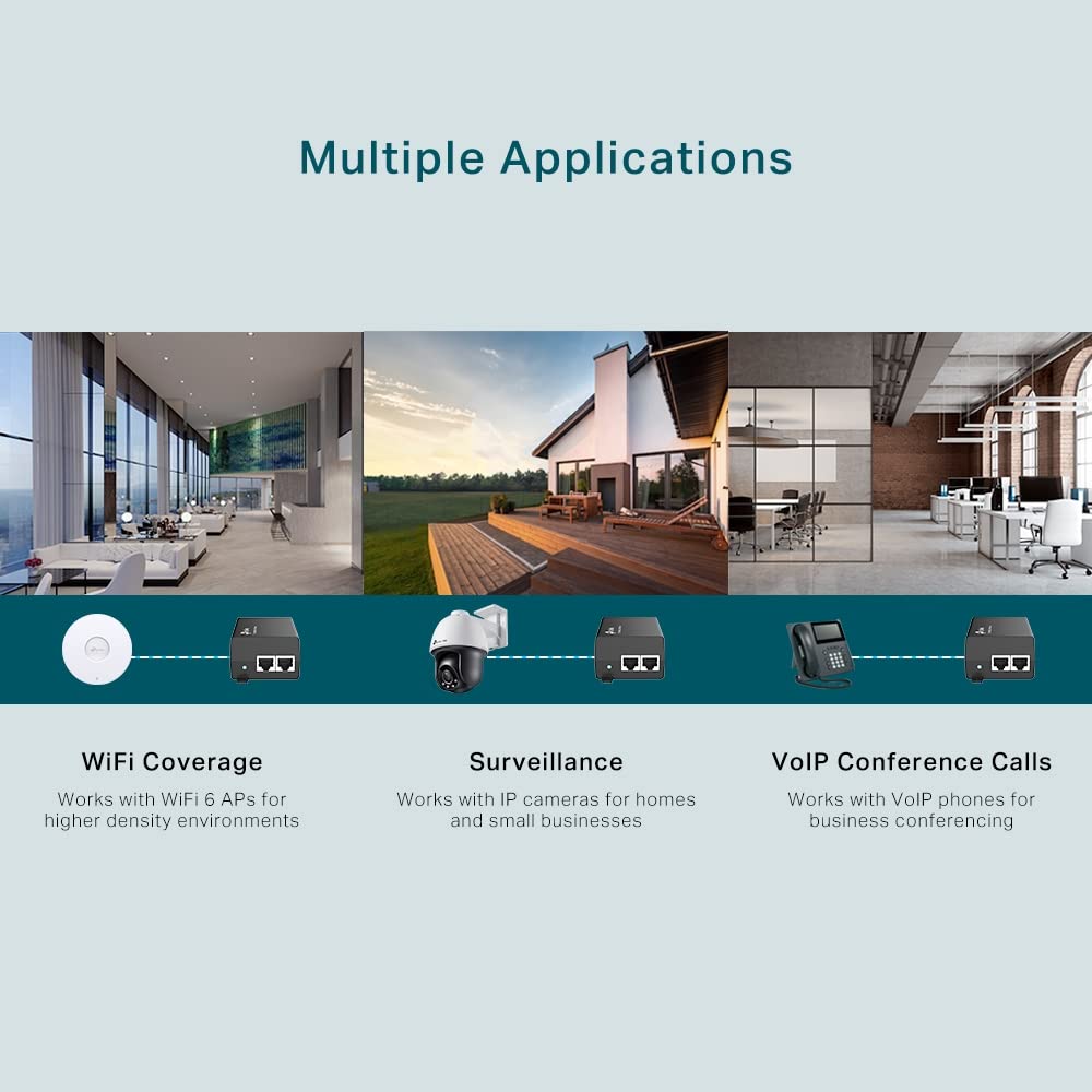 TP-Link Omada 2.5GE PoE+ Injector | Non-PoE to PoE Adapter | 802.3at/af Compliant | Up to 30W | Wall Mountable | Plug&Play | Up to 100m(328 ft) | UL Certified(POE260S)
