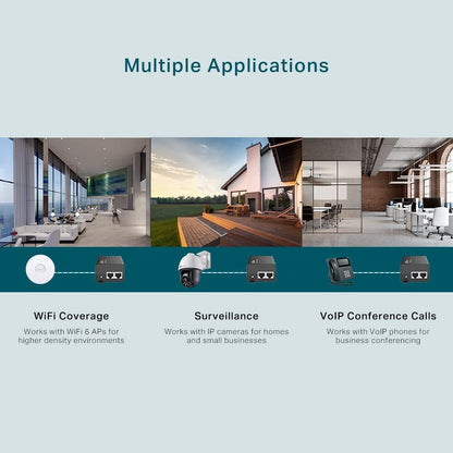 TP-Link Omada 2.5GE PoE+ Injector | Non-PoE to PoE Adapter | 802.3at/af Compliant | Up to 30W | Wall Mountable | Plug&Play | Up to 100m(328 ft) | UL Certified(POE260S)