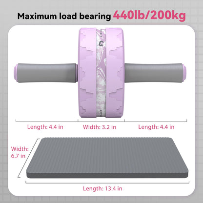VINSGUIR Ab Roller Wheel, Abs & Core Workout Equipment for Home Gym with Knee Pad Accessories, Abdominal Wheel for Full-body Strength Training