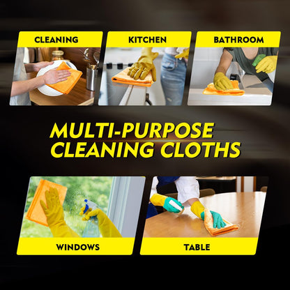 HOMEXCEL Microfiber Cleaning Cloth 12 Pack, 12.5 x 12.5 inch Microfiber Towels for Cars, Ultra Absorbent Car Washing Cloth, Lint Free Streak Free Cleaning Rags for Car, Kitchen, and Window (Grey)