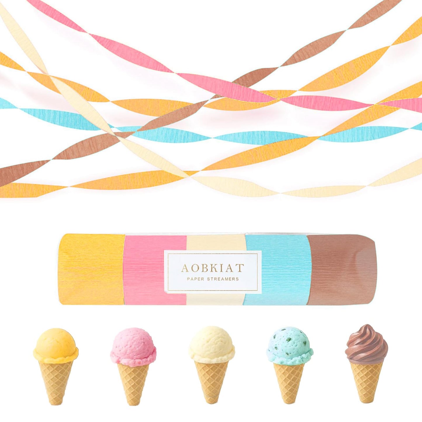 Pink Yellow Blue Brown White