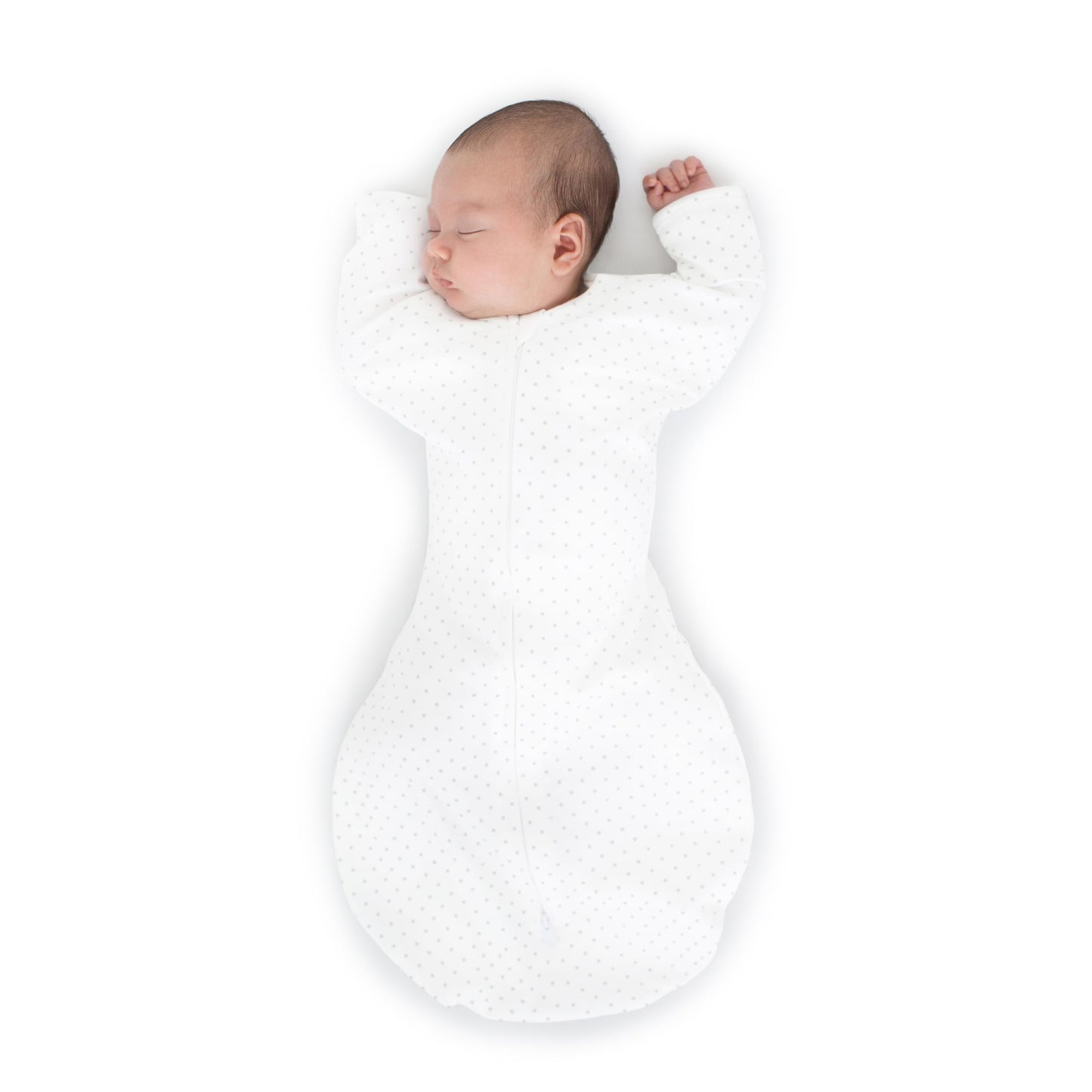 SwaddleDesigns Swaddle Sack with Arms Up Half-Length Sleeves and Mitten Cuffs,