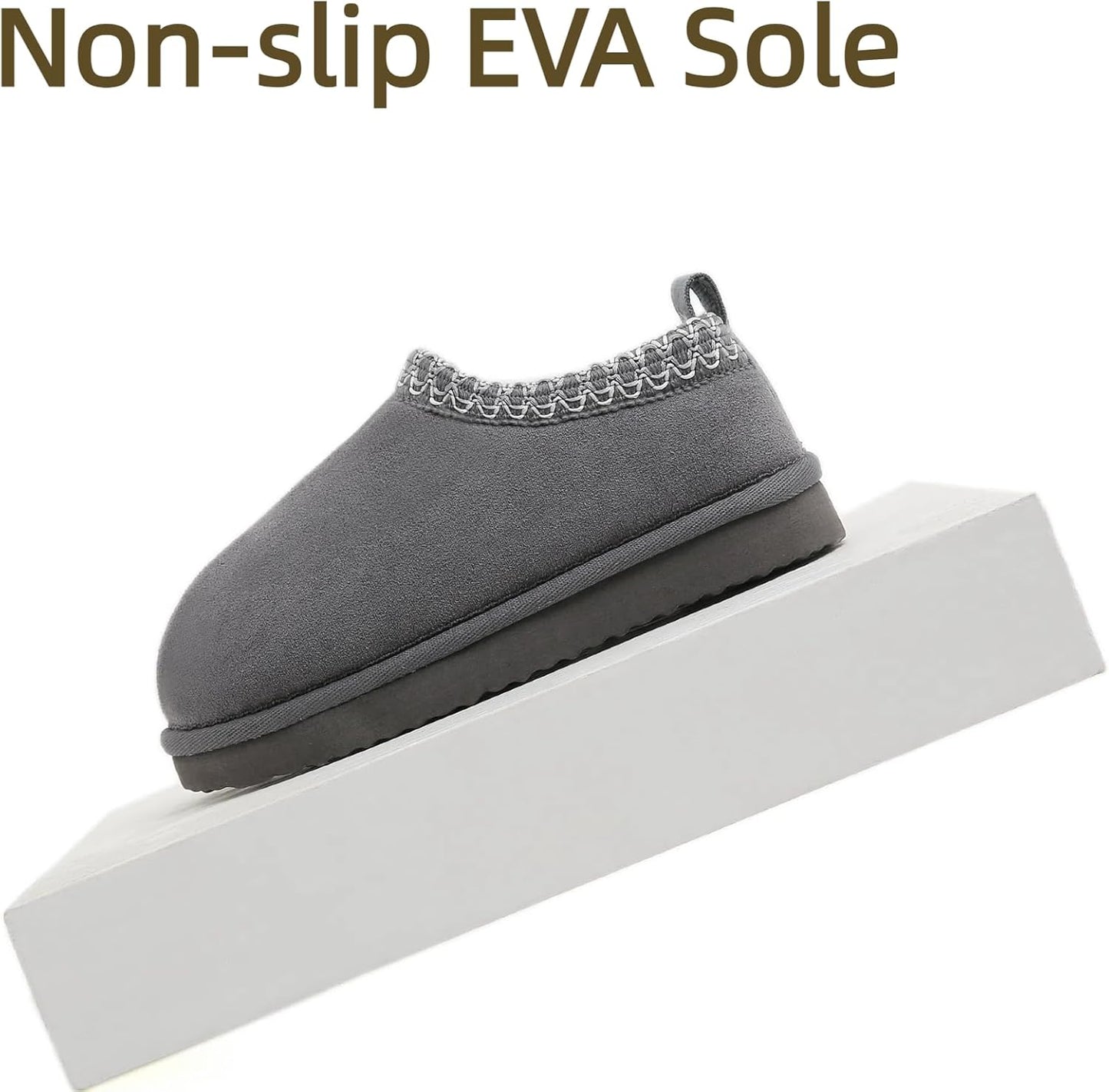 SMajong Kinder Hausschuhe Plüsch Warm Mädchen Flauschige Hausschuhe Jungen Plateau Pantoffeln Slip-on Schuhe Winter Innen Außen