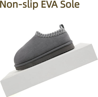 SMajong Kinder Hausschuhe Plüsch Warm Mädchen Flauschige Hausschuhe Jungen Plateau Pantoffeln Slip-on Schuhe Winter Innen Außen