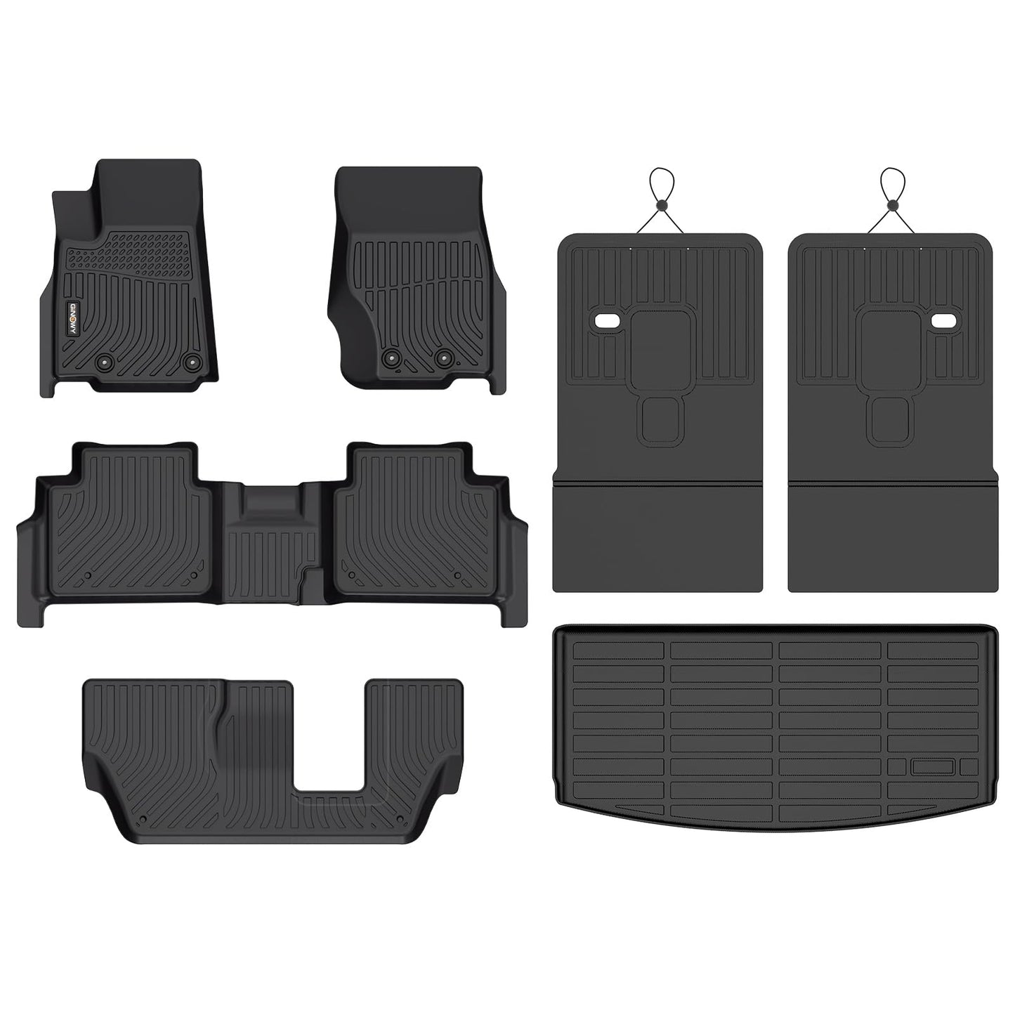 GINOWY-Floor Mats for Toyota 4Runner 1996-2002,1st+2nd Row,TPE All Weather Car Mats Custom Fit Rubber Floor Liners Car Accessories for Toyota 4Runner