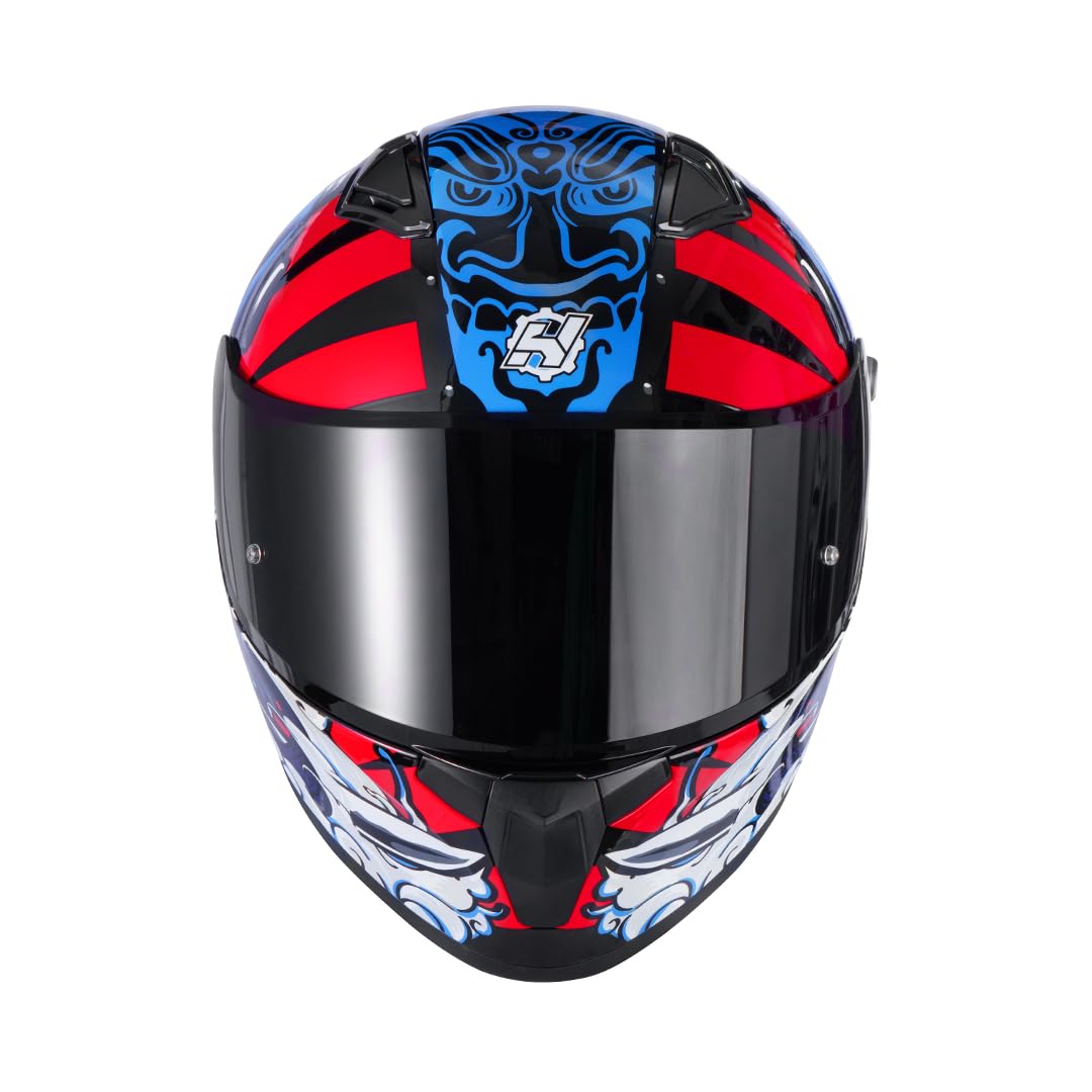 HAX Obsidian Full Face Dual Visor Adult Motorcycle Helmet for Motorbike Street Bike with Pinlock Ready DOT Approved Matte Black Gold L