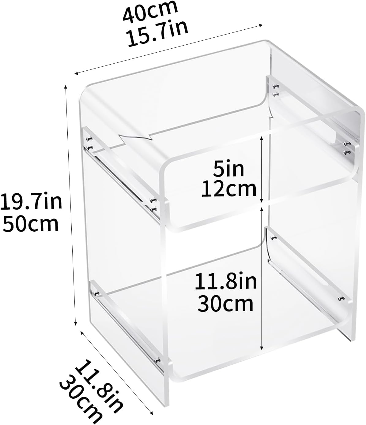 Elevate Your Space with the Acrylic Side Table Record Player Table