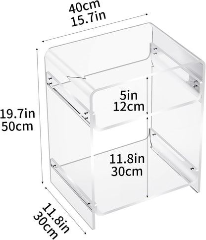Elevate Your Space with the Acrylic Side Table Record Player Table