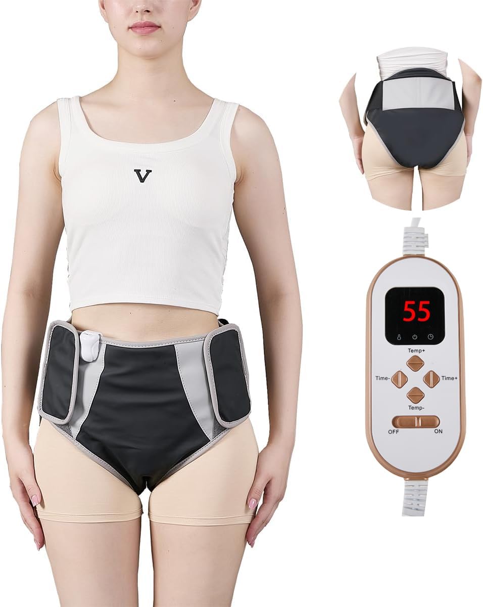 Buttock Lower Abdomen Belly Hip Heating Pad Massage Brace Period Heating Pad Massager Electric Back Abdomen or Belly Massage Pad Menstrual Buttock Belly Pain Relief, Shape Shorts ab Machine