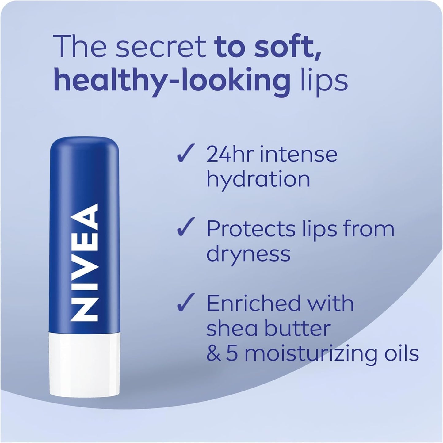 NIVEA Sun Lippenbalsam mit LSF 30 (2x4,8g) | Schützt vor Sonnenbrand, 24H Feuchtigkeit