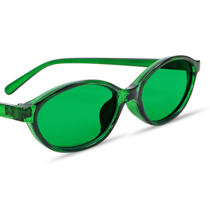 GUVIVI Retro Ovale Sonnenbrille für Damen Chic Cat Eye 90er Jahre Sonnenbrille Leichte Schmale Sonnenbrille Trendiger UV-Schutz Sonnenbrille