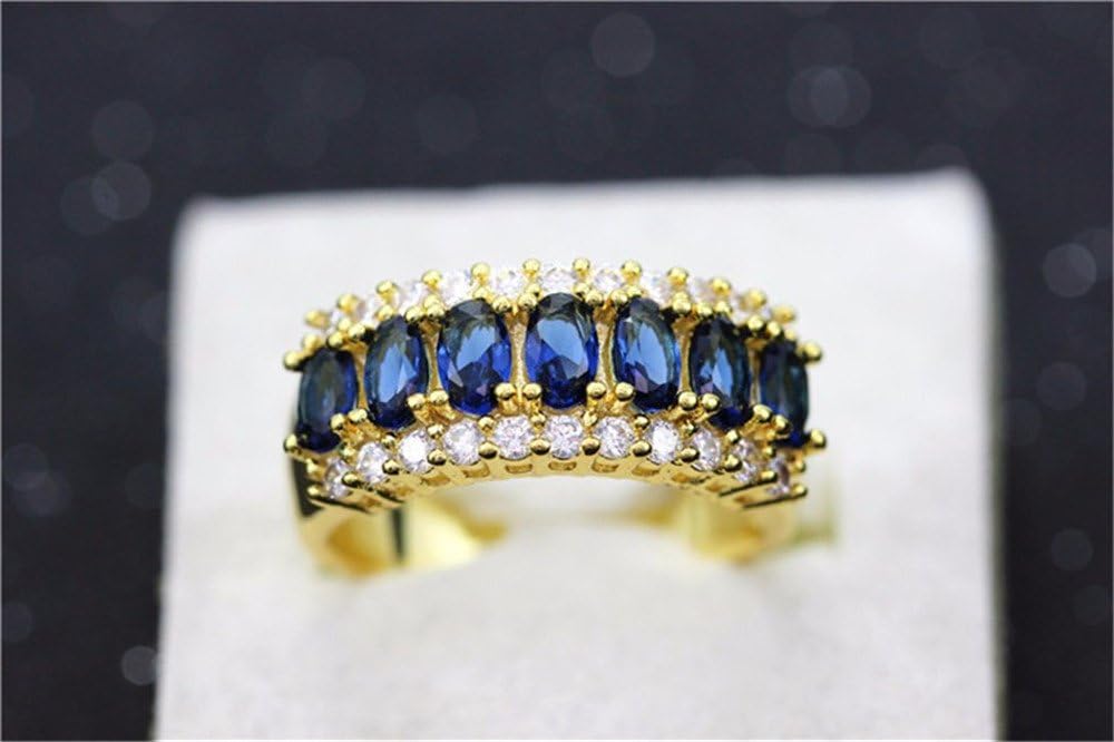 Uloveido Platinum Plated Green Cubic Zircon Rings for Women Fashion Jewelry J501