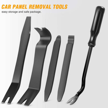 GOOACC 5PCS Auto Trim Removal Tool Kit No-Scratch Pry Tool Kit for Car Door Clip Panel & Audio Dashboard Dismantle -5PCS