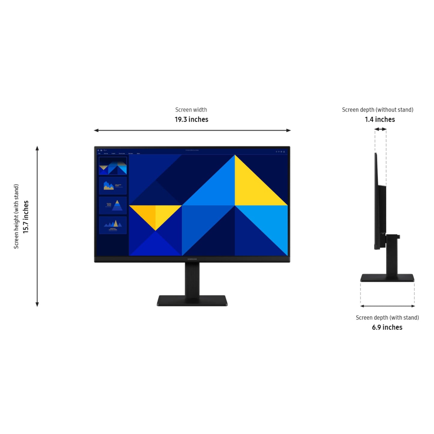 Samsung 32-Inch Flat Computer Monitor, 75Hz, Borderless Display, AMD FreeSync, Game Mode, Advanced Eye Care, HDMI and DisplayPort, LS32B304NWNXGO, 2024