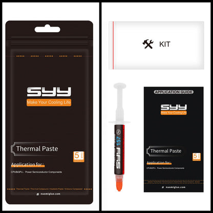 SYY Wärmeleitpaste mit Werkzeug-Set, 4 Gramm CPU Paste Wärmeleitpaste Kühlkörper für IC/Prozessor/CPU/GPU/alle Kühler