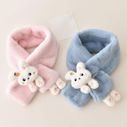 Winter Kinder Teens Cartoon Schal Flauschig Warm Weich Plüschschals Mädchen Jungen Verdicken Baby Outdoor Gehen Schal