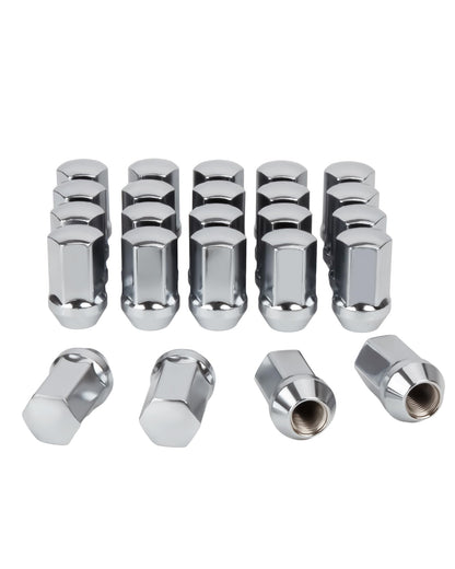 M14x1.5 Lug Nuts Fit Cadillac CTS Chevy Camaro Dodge Charger Challenger Charger Tesla, 20PCS OEM/Stock Style Black 14mmx1.5 Wheel Lug Nuts 7/8" Hex Replace 6509873AA 611-331 6509-873AA 5Lug Rim Sedan