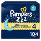 Pampers ZZZ Overnight Diapers, Size 3 (16-28 lbs), 116 Count, Nighttime Protection Disposable Baby Diaper