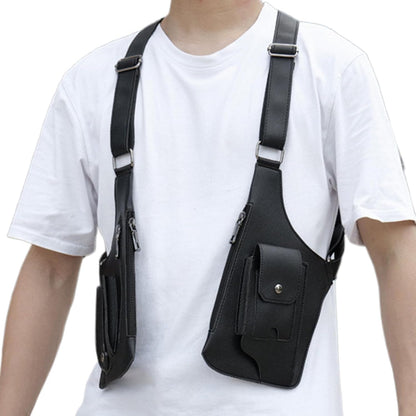 Herren Anti-Achseltasche – Verstellbare Handytasche | Schultertasche aus PU-Leder, diebstahlsicheres Geschirr, doppelt