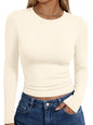 Trendy Queen Womens Long Sleeve T Shirts Fall Fashion Basic Y2K Tops 2026