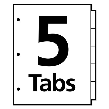 Avery 8 Tab Dividers for 3 Ring Binder, Easy Print & Apply Clear Label Strip, Index Maker Customizable Multicolor Tabs, 25 Sets (11424)