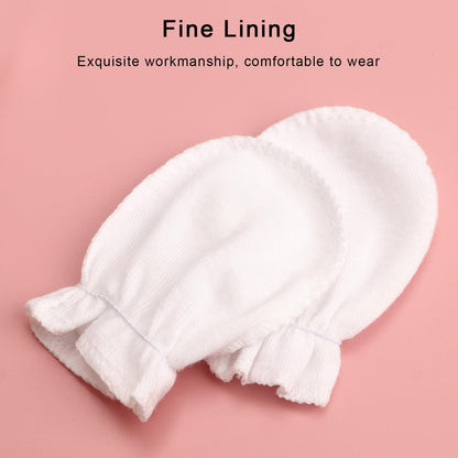 BQUBO Baby Fäustlinge Kratzschutz Handschuhe aus Baumwolle mit elastischem Bündchen Hypoallergen für Neugeborene und Babys von 0-6 Monaten Jungen und Mädchen