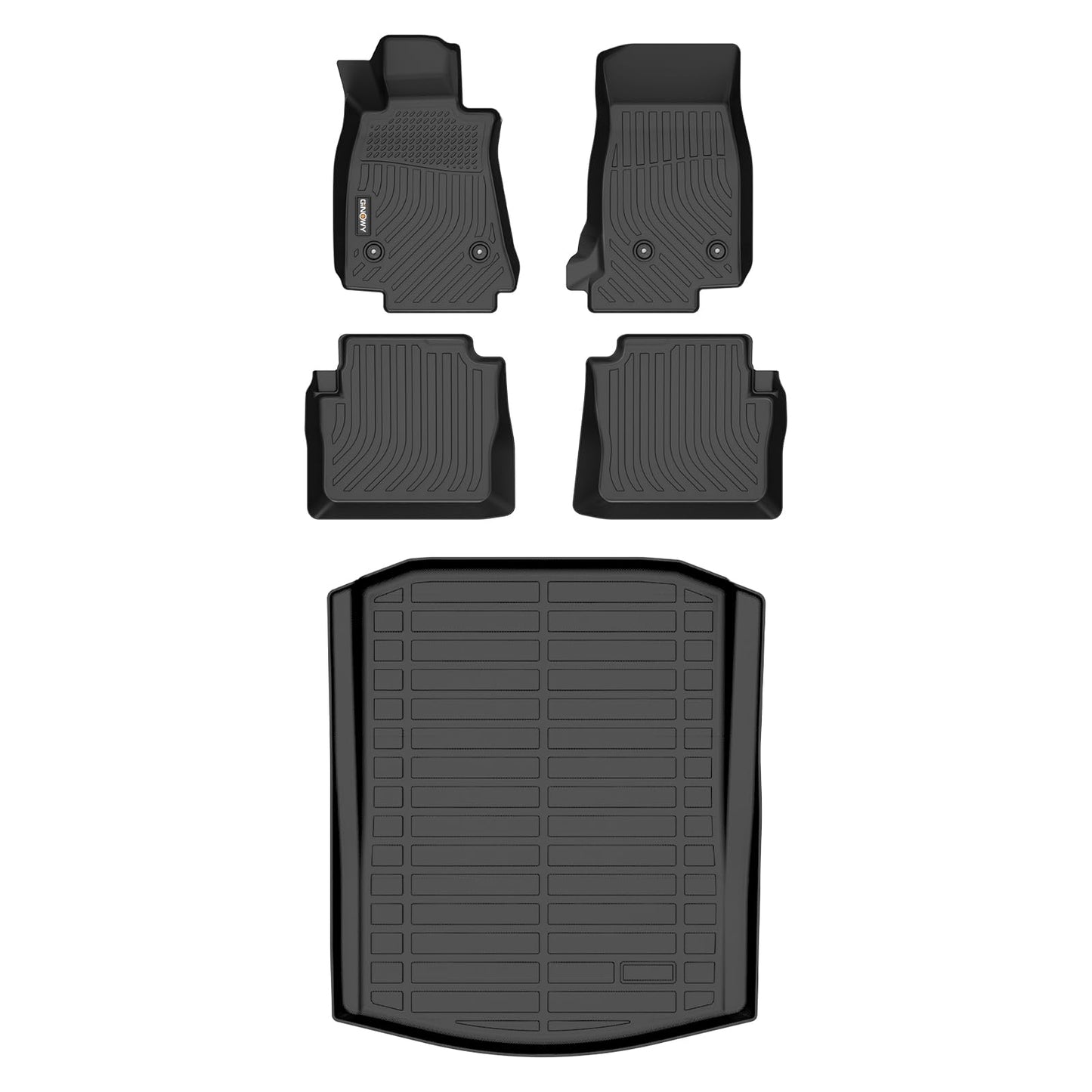 GINOWY-Floor Mats for Toyota 4Runner 1996-2002,1st+2nd Row,TPE All Weather Car Mats Custom Fit Rubber Floor Liners Car Accessories for Toyota 4Runner