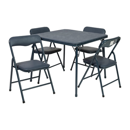 Flash Furniture Mindy Kids 5-Piece Folding Table and Chairs Set for Daycare and Classrooms, Children's Activity Table and Chairs Set, Black
