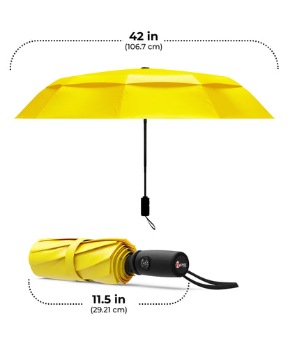 Repel Windproof Travel Umbrella - Compact & Withstands Winds up to 100MPH , Strongest Premium Auto Folding Umbrella for Rain and Sun - Durable, Light & Portable for Women & Men , Fits Backpack & Cars