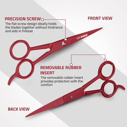 Utopia Care Haarschneide- und professionelle Friseurschere 6,5 Zoll, Premium Edelstahl Schere mit glattem Rasiermesser und scharfen Klingen für Salons, Männer, Frauen und Kinder, Silber