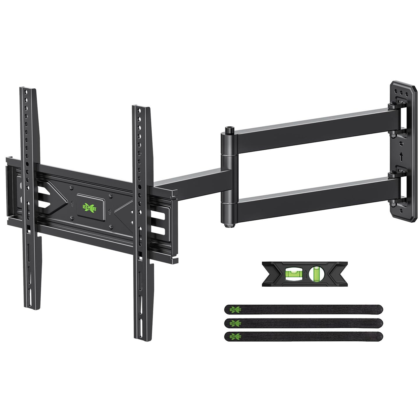 USX MOUNT Swivel TV Wall Mount for 26-60 Inch TVs up to 80 lbs, Single Articulating Arm, Full Motion TV Wall Mount Bracket with Swivel and Tilt, Max VESA 400x400mm