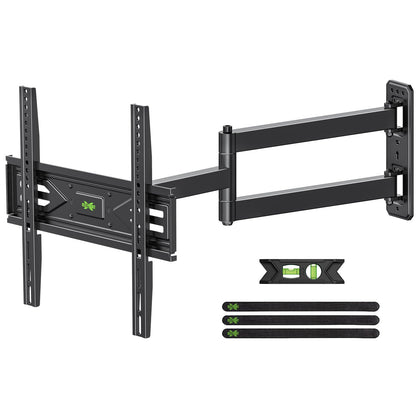 USX MOUNT Swivel TV Wall Mount for 26-60 Inch TVs up to 80 lbs, Single Articulating Arm, Full Motion TV Wall Mount Bracket with Swivel and Tilt, Max VESA 400x400mm