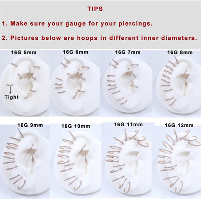 TDEBA Conch Piercing Schmuck, 316L Chirurgenstahl Segment Nasenring, CZ Knorpel Ohrringe, Lippenring, Segment Helix Rook Nahtloser Clicker Piercing Schmuck