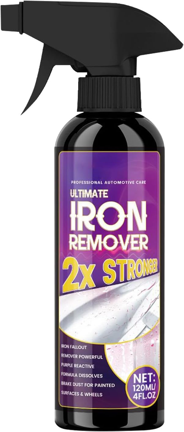 Iron Remover Car Detailing,Powerful Rust Stain Remover - Protective Metal Cleaner, 120ml Long-Lasting Automotive Detailing Products for Wheel