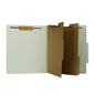 The File King Classification Folders 2 Dividers Letter Size - Light Green, 10 Pack | Pressboard Classification Folder | 2-Inch Expansion | Made in USA | Medical File Folders with Dividers and Prongs