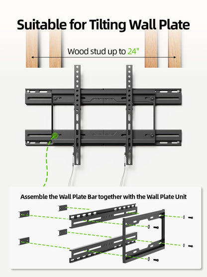 Full Motion TV Wall Mount for Most 37"-84" Flat Screen TV, Swivel or Tilt TV Wall Bracket with Dual Articulating Arms, for 12"-16" Wood Studs, Max VESA 600x400mm, Load 120 lbs by USX MOUNT