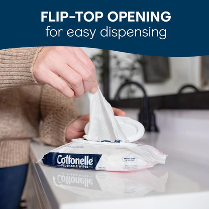 Cottonelle Fresh Care Feuchte Toilettentücher, Erfrischungstücher für Erwachsene, 4 Spenderboxen, 42 Tücher pro Box (insgesamt 168 Tücher), Verpackung kann variieren