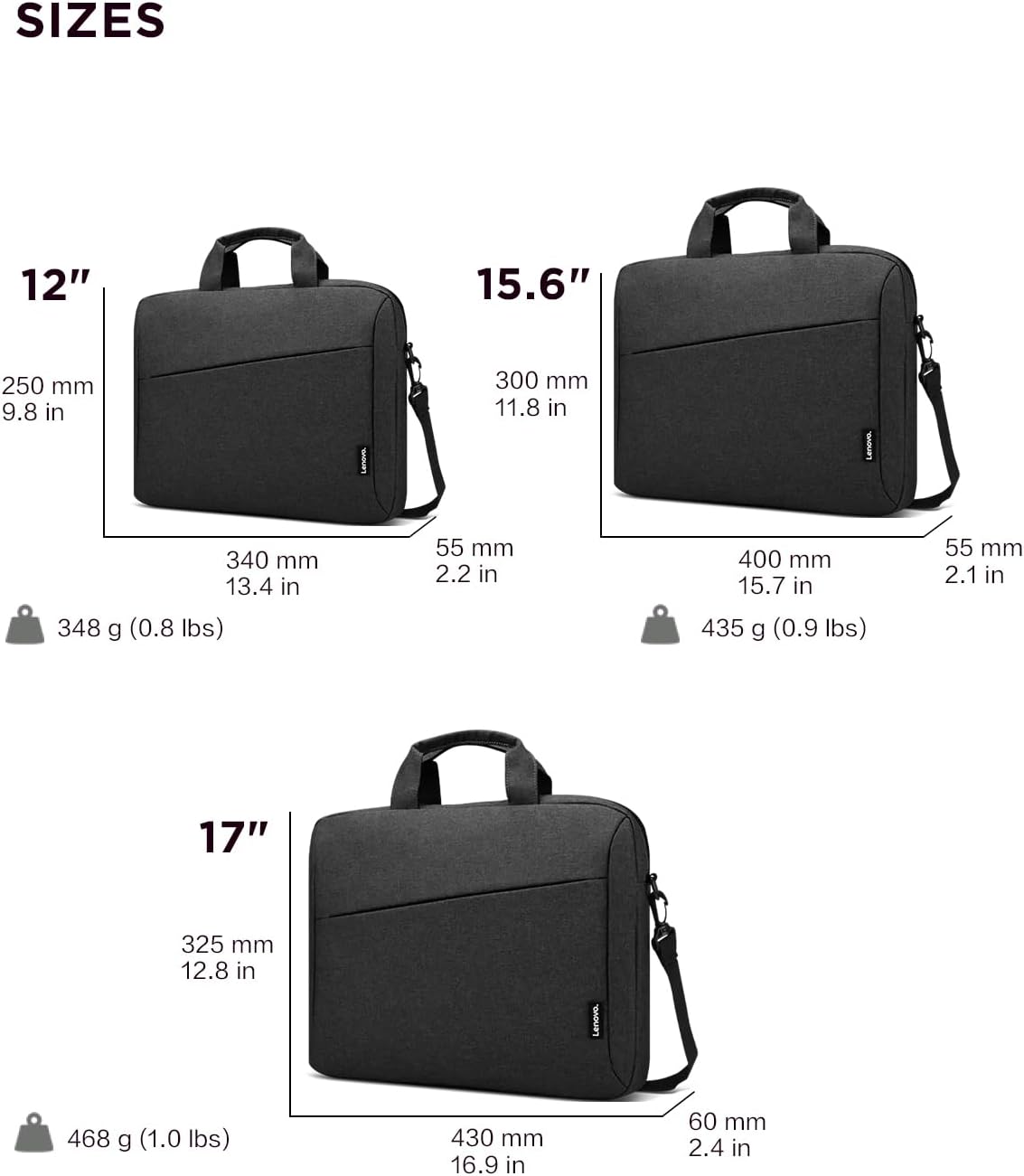 Lenovo Laptop-Tragetasche T210, Notebooktasche für 15,6-Zoll-Laptop/Tablet, elegantes Design und wasserabweisendes Material, GX40Q17229