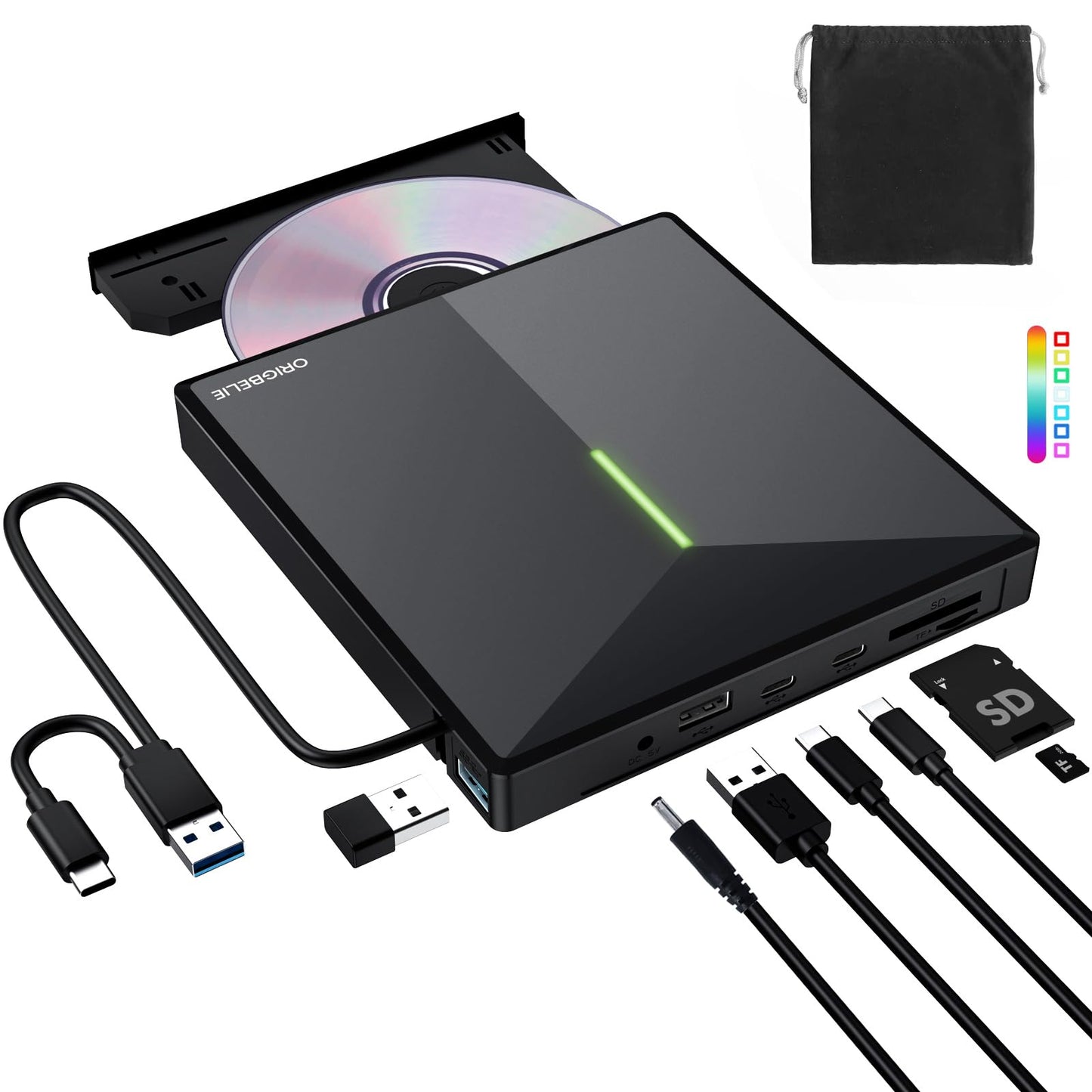 8 in 1 with RGB LED