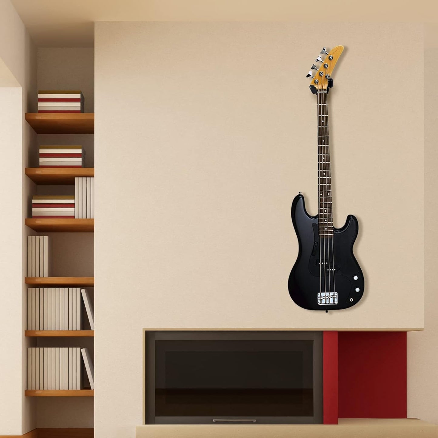 Gitarren-Wandhalterung 2er-Set, Ukulelen-Aufhänger Haken Halter Ständer Gitarren-Aufhänger Haken für Akustik-, E-Bass-Gitarren und Ukulele